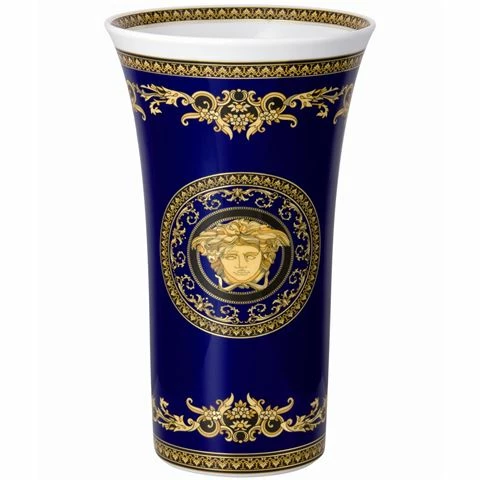 Rosenthal - Versace Medusa Vase Blue 34cm 1 Rosenthal - Versace Medusa Vase Blue 34cm
