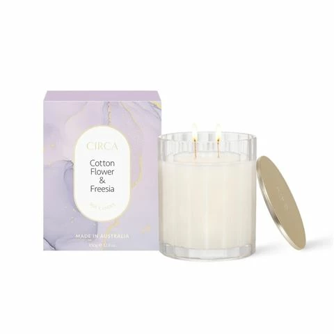 CIRCA - Cotton Flower & Freesia Soy Candle 350g 1 CIRCA - Cotton Flower & Freesia Soy Candle 350g
