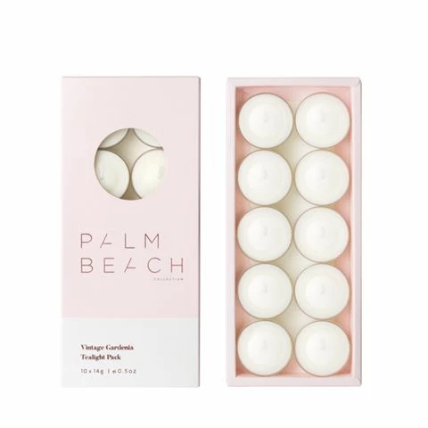 Palm Beach Collection - Vintage Gardenia Tealight Pack 10pce 1 Palm Beach Collection - Vintage Gardenia Tealight Pack 10pce