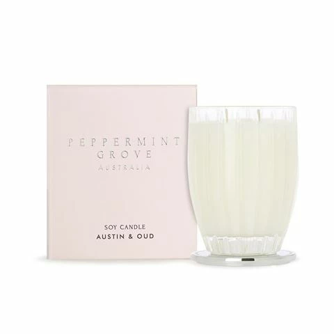 Peppermint Grove - Austin & Oud Candle 370g 1 Peppermint Grove - Austin & Oud Candle 370g