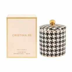 Cristina Re - Ebony Houndstooth Fig Tree Candle 300g