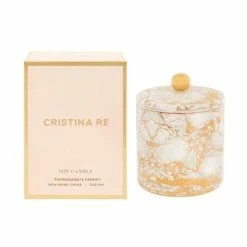 Cristina Re - White Celestite Pomegrante Candle 400g