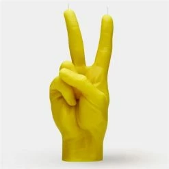 Candle Hand - Peace Candle Hand Yellow 360g