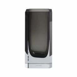 Greg Natale - 1977 Crystal Vase Smoke Small 20cm