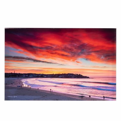 Destination Label - Bondi Inferno Acrylic Block 1 Destination Label - Bondi Inferno Acrylic Block