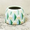 Jones & Co - Bangalow Geometric Blue Planter