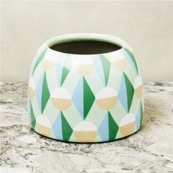 Jones & Co - Bangalow Geometric Blue Planter
