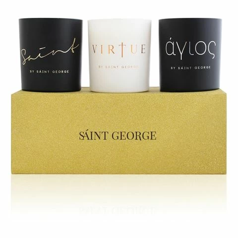 Saint George - Ltd. Edition Gold Candle Trio Gift Box 3pce 1 Saint George - Ltd. Edition Gold Candle Trio Gift Box 3pce