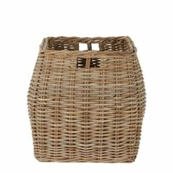 Florabelle - Sarah Rattan Basket With Kubu Grey Weaving 42x44cm