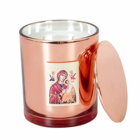 Candle Bar - Rose Gold Icon Candle - Holy Mother & Child Livani 1 Candle Bar - Rose Gold Icon Candle - Holy Mother & Child Livani