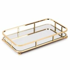 Flair Decor - Le Louve Tray Rectangular Small Gold 35x20cm