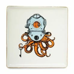 Gangzai - Scaphopoulp Porcelain Trinket Tray 16x16cm