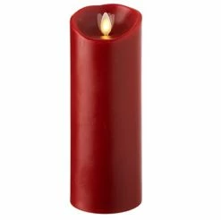 Liown - Moving Flame Pillar Candle Red Cinnamon 20cm