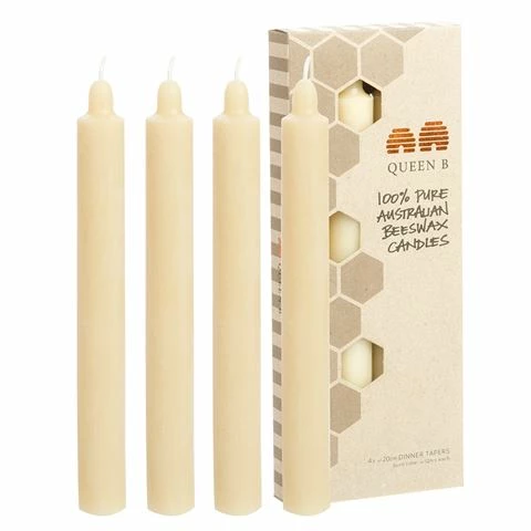 Queen B - Tapered Dinner Candle Set 4pce 1 Queen B - Tapered Dinner Candle Set 4pce