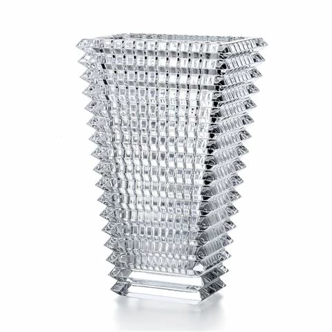 Baccarat - Eye Vase Rectangular Large Clear 30cm 1 Baccarat - Eye Vase Rectangular Large Clear 30cm