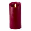 Liown - Moving Flame Pillar Candle Red Cinnamon 18cm