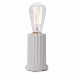 Sophia - Table Lamp Column White Grey
