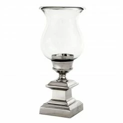 Vandenberg - Hurricane Candle Holder Glass Datcha Nickel
