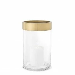 Vandenberg - Hurricane Candle Holder Vertex Small Brass