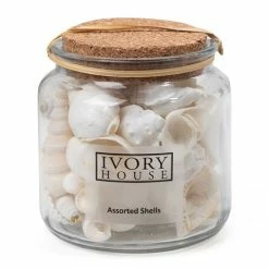 Ivory House - Mixed Shells Short Jar White