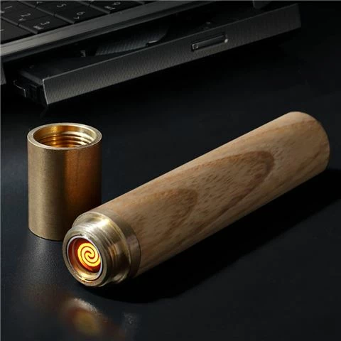 Gingko - Flameless Element Lighter Natural White Ash Wood 1 Gingko - Flameless Element Lighter Natural White Ash Wood